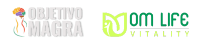 Logotipos conjunto Objetivo Magra e OM Life Vitality