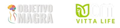 Logo dupla Objetivo Magra e OM Vitta Life