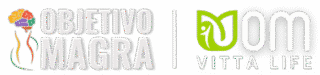 Logo dupla Objetivo Magra e OM Vitta Life