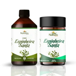 Combo espinheira santa com frasco em cápsulas e chá 500ml
